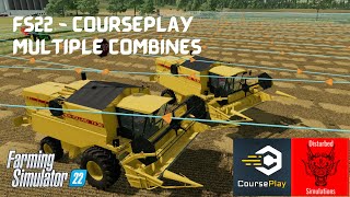 FS22  Courseplay Beta  Multiple Combines [upl. by Acinorej]