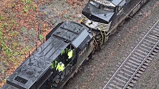 Stalled Train Breaks Coupling at Highland Cut [upl. by Aicittel]