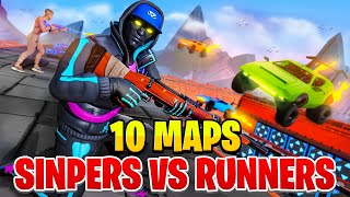 🎯best 10 SNIPERS vs RUNNERS fortnite codes  made with Creative 20🎯 [upl. by Semmes129]