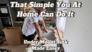 Fitting Your Own Under Mount Sink Part 32 carpentry diy [upl. by Tronna]