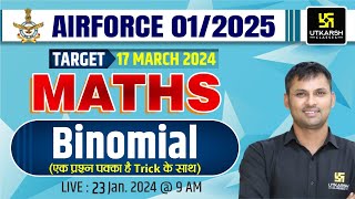 Binomial with Tricks  Air Force 012025 Maths  AIr Force Maths By Ravikant Sir [upl. by Eiramasil]