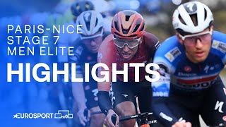 NASTY weather takes over the stage ☔️  ParisNice 2024 Stage 7 Highlights  Eurosport Cycling [upl. by Irita735]