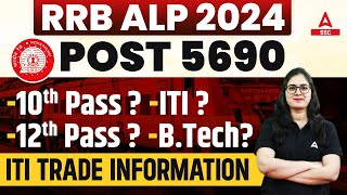 RRB ALP Eligibility Criteria 2024  RRB ALP ITI Trade List  ITI Trade For ALP 2024 [upl. by Atreb]