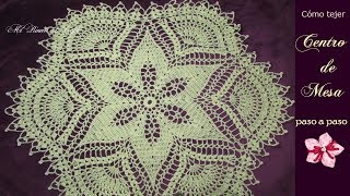 Como tejer HERMOSO CENTRO de MESA a CROCHET parte 12  How to CROCHET a BEAUTIFUL DOILY parte 12 [upl. by Argent114]