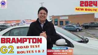 Brampton G2 Road Test Routes  2 Routes  2024 New Routes [upl. by Mcgruter]