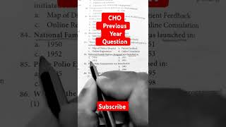 CHO previous year question paper  CHO exam preparation 2024  nursing officer question choexam [upl. by Urbain]