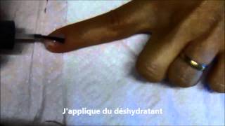 ongle en gel quotétape 1 préparation de longle découpe et pose dun chablonquot [upl. by Puff]