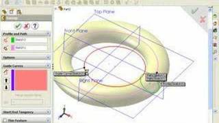 How to Construct an Off Center Toroid in SOLIDWORKS [upl. by Eanod]