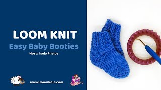 Loom Knit Easy Baby Booties [upl. by Napier501]