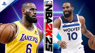 TIMBERWOLVES vs LAKERS  NBA 2K25 PS5 3 October 2024 [upl. by Joellyn918]