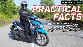 MODENAS KARISMA 125S PRACTICAL FACTS  PERFORMANCE FEATURES amp VALUE FOR MONEY  AFFORDABLE SCOOTER [upl. by Leuqcar]