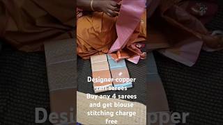 Designer copper zari soft silk sarees [upl. by Deth]