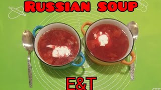 रशियन सूप बोर्श रेसिपी  Russian soup Borscht recipe  EampT [upl. by Lorak]