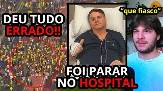 Manifestação dá errado e Bolsonaro CORRE pro hospital REACT [upl. by Sajovich]