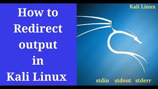 How to do inputoutput redirection in Kali Linux [upl. by Ysnap]