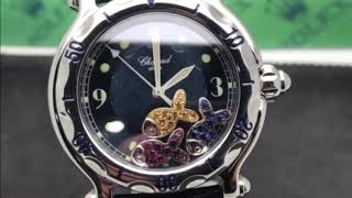 Chopard Happy Sport Happy Diamonds Fish  Black Dial For Women [upl. by Kerge]