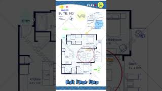 Unit Floor Plan Apartment Design Ideas 2BHK Home 948 SqFt 103 floorplanhouseplanapartment [upl. by Imoan]