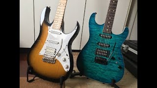 Ibanez AT100 Andy Timmons Signature vs Tom Anderson Drop Top Shootout  Crunch Sound [upl. by Chee]