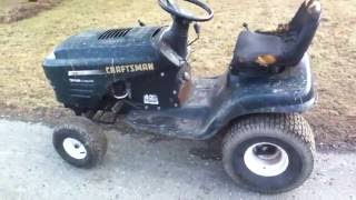 Craftsman LT1000  First Attempt at a Racing Mower [upl. by Acirem]