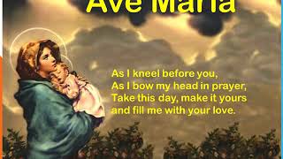 Ave Maria Gratia Plena English Lyrics [upl. by Korns]