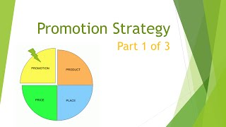 Marketing Mix Promotion Strategy part 1 [upl. by Pancho997]