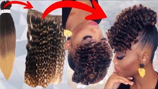 How To Do Braidless Crochet Braid Faux Updo Hairstyle  Beginner Friendly Crochet Braid [upl. by Dniren612]