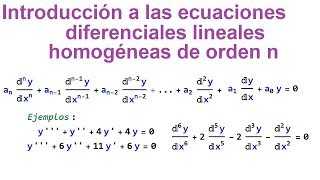 Ecuaciones Diferenciales Lineales Homogéneas de Orden n [upl. by Adabel]