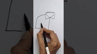 Draw a shirt easy for beginners [upl. by Anelrats]