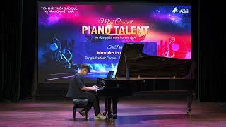 Họp báo Festival Piano Talent Toàn Quốc 2025  Tiến Dũng Mazurka in G Minor Chopin [upl. by Neelasor]