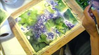 Painting Violets in Watercolour [upl. by Tierney]