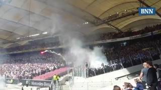 Böller beim Fußballspiel Derby KSCVFB [upl. by Kcinimod516]