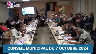 Conseil municipal du 7 octobre 2024 [upl. by Llezo]