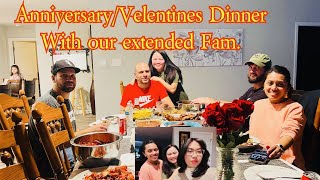 AnniversaryValentines Dinner with our extended family Happy Valentines everyone [upl. by Ardnuhsal]