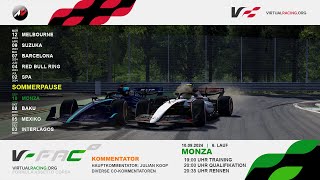 Assetto Corsa  FAC XI 2024  Lauf 6  Monza  virtualracingorg [upl. by Shea]