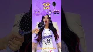 Random Purple Food ASMR Eating 🍇🪻💜 mukbang cure short [upl. by Florry]