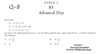 JEE Advanced 2019 Math Paper 2 Q 8 solution  IIT JEE Maths  jeeadvanced2019 projecteducation [upl. by Lydon]