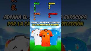 Adivina el Jugador de la Eurocopa 🏆 Por su Camiseta 👕 futbol quiz entretenimiento [upl. by Eemaj92]