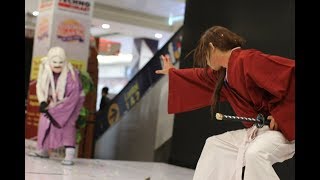 RUROUNI KENSHIN Cosplay PERFORM Himura Kenshin vs Shisio Makoto COSKA [upl. by Aisan28]