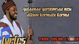 GalaanaaGaaroomsaaNewOromo Music lyricskormatukorma [upl. by Kelli]