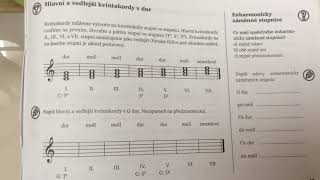 Hudební nauka 5ročník hlavní a vedlejší kvintakordy v dur [upl. by Aliahkim]