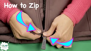 How to Close a Zip  Opening amp Closing a Zipper on a Jacket Step by Step Guide Dressing Skills [upl. by Leviralc]