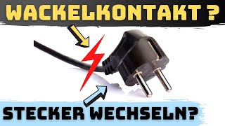 Hat dein Stromkabel einen Wackelkontakt  Kabelbruch  Professionell reparieren Stecker wechseln [upl. by Aronson]