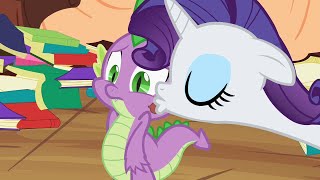 Rarity Kisses Spike On The Cheek  My Little Pony Friendship Is Magic [upl. by Oglesby392]