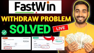 Fastwin Withdrawal Processing Problem Solution  Fastwin Withdrawal Kaise Kare  Fastwin Trick [upl. by Nylemaj]