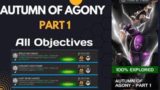 Autumn of Agony part  1 All objectives EASILY  Marvel Contest of Champions [upl. by Afatsuom]