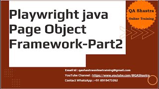 Playwright Java Page Object Framework  Part2 [upl. by Somisareg]