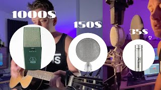 Mic Shootout  AKG c414 vs tbone RM700 vs tbone EM700  1000 vs 150 vs 35 comparison [upl. by Dylan]