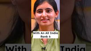 Srishti Dabas All India Rank 6 🏅 upsc motivation shorts [upl. by Concha]