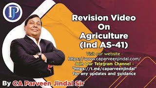 Revision Video On Agriculture Ind AS41 [upl. by Elspet]