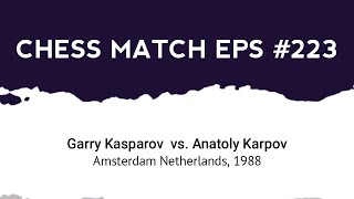 Garry Kasparov vs Anatoly Karpov Amsterdam Netherlands 1988 [upl. by Kasey]